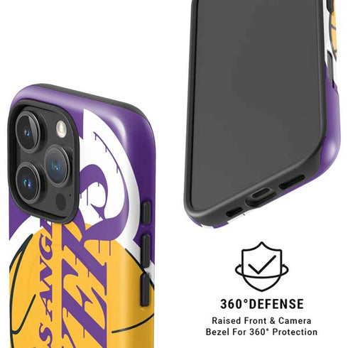 NBA Los Angeles Lakers Large Logo iPhone 16 Pro Magsafe Impact Case